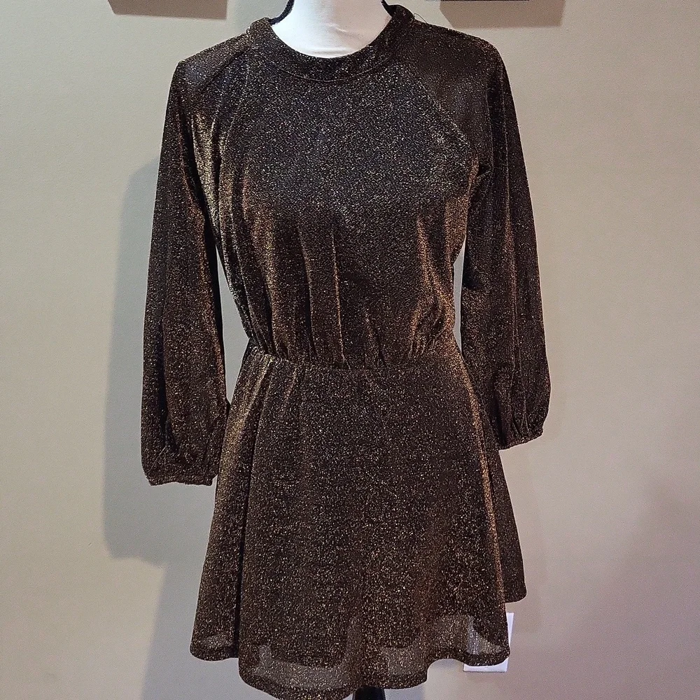 SHEIN Brown Bishop Sleeve Sundress for Cocktail - Picture 6 of 15